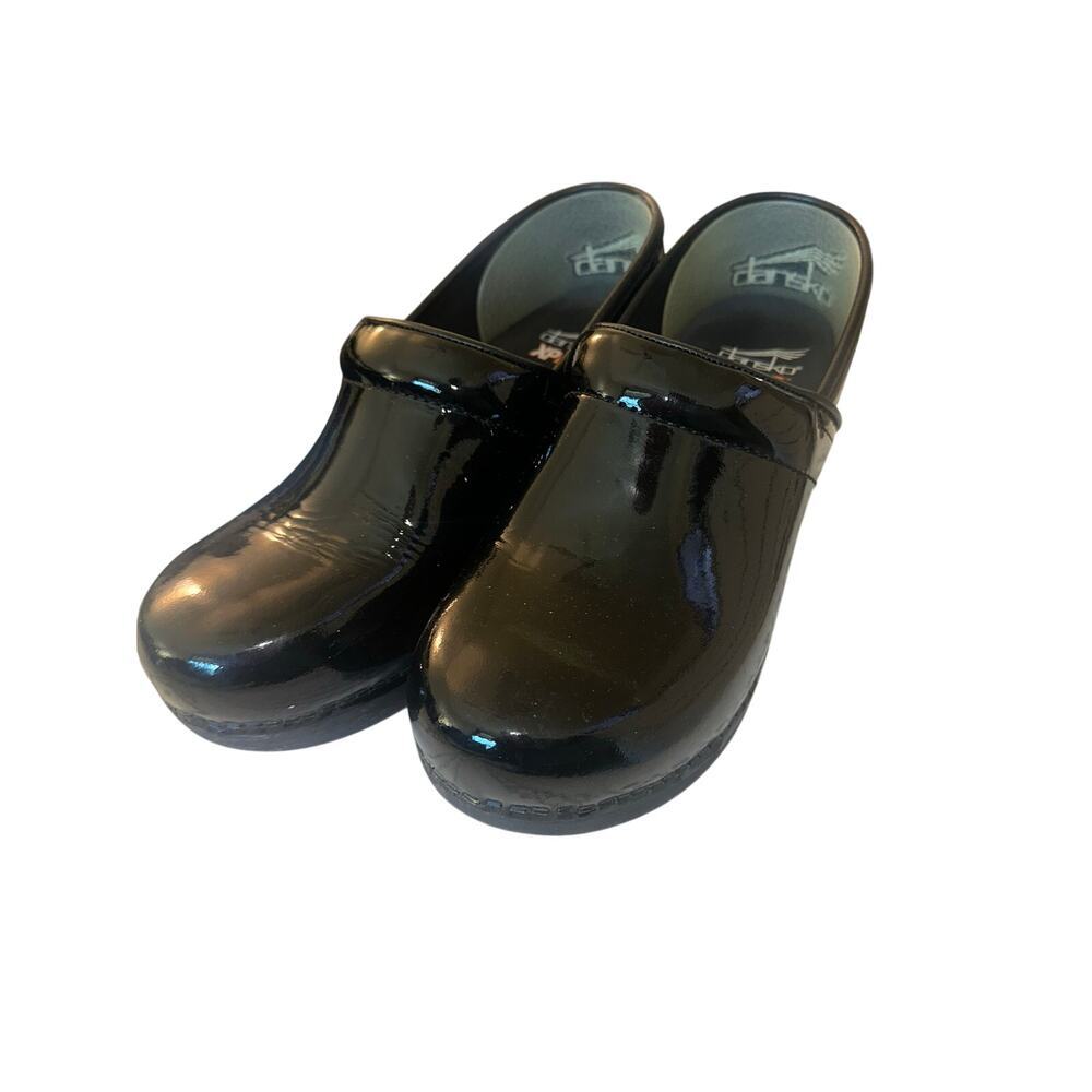 Dansko XP2.0 Black PatentLeather Professional Clogs Comfort Women’s EU 38 US 7.5